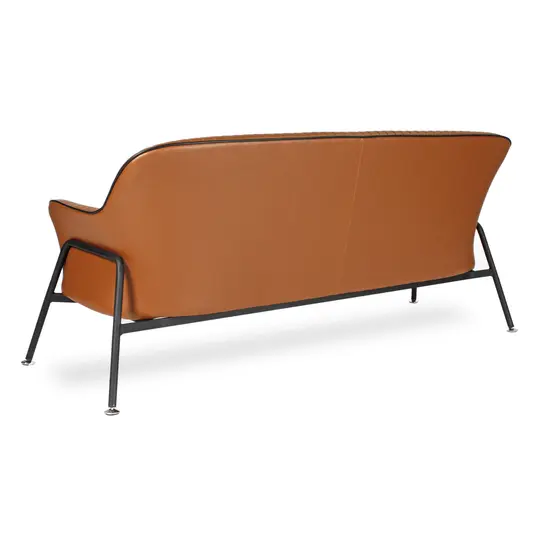 Диван триместен КОТЕЛ RS 06 - сниман в гръб, оранжев на цвят