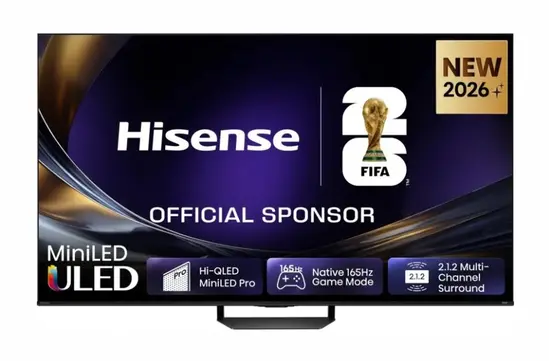 Телевизор Hisense 65"U7S Pro, 4K Ultra HD 3840x2160, ULED, FALD, Quantum Dot, 165Hz, IPS, HDR 10+, HLG, Dolby Vision IQ, Dolby Atmos, Smart TV, WiFi 5GHz, WiFi Direct, BT, Anyview Cast,light sensor,Solar Powered Remote, 4xHDMI, 2xUSB, LAN, CI+, DVB-T2/C/S