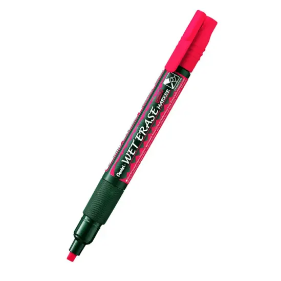 Маркер тебешир Pentel Wet Erase двустранен червен