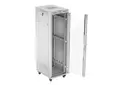 Комуникационен шкаф Lanberg rack cabinet 19' free-standing 42U600x800 (flat pack) with glass door lcd grey v2