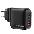 Зарядно устройство Verbatim Mini GaN Charger 100W 4 Port US plug with EU and UK adaptors