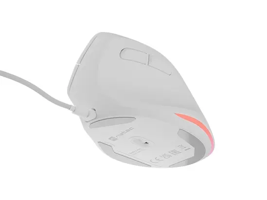 Мишка Natec Vertical Mouse Crake 2 Pro 12800DPI Optical White