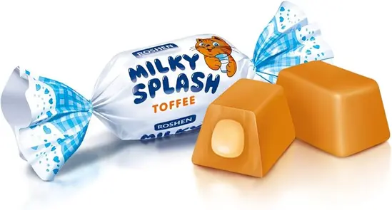 Бонбони Roshen milky splash toffee 1кг