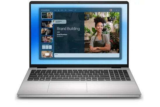 Лаптоп Dell 16 DC16251, Intel Core 7 150U (10 cores, up to 5.4 GHz), 16.0" FHD+(1920x1200) AG, 300nits, 16GB, 2x8GB, DDR5, 5200 MTs, 1TB M.2 PCIe, NVIDIA MX570A with 2GB GDDR6, Cam, FPR, Wi-Fi 6E, Backlit Kb, Win 11 Pro, Silver, Aluminium 3Y PS