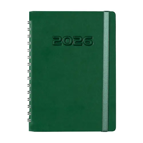 Календар - бележник СПИРАЛА ЛУКС A5 зелен