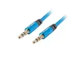 Кабел Lanberg mini jack 3.5mm MM 3 pin cable 1m, blue premium