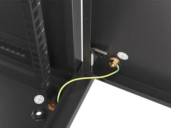 Комуникационен шкаф Lanberg rack cabinet 19' wall-mount 12U600x450 for self-assembly with metal door black (flat pack)