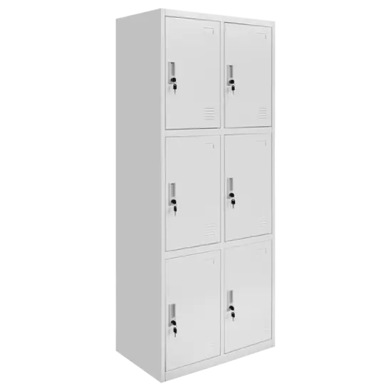 Метален гардероб BTL ZH с 6 отделение 185х76х45 см - сниман отсрани, затворен