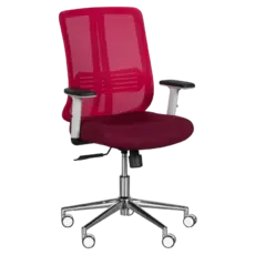 Работен стол РАДИ-червен, с лумбална опора