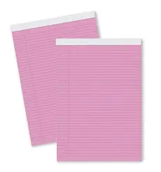 Блокнот с перфорация А4 розов офсет  40 л линиран