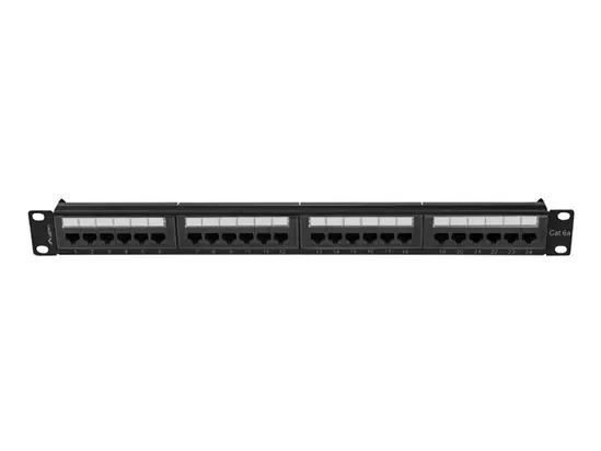 Пач панел Lanberg patch panel 24 port 1U 19' CAT.6a utp black