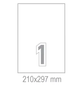 Самозалепващи етикети 210x297 1 бр.