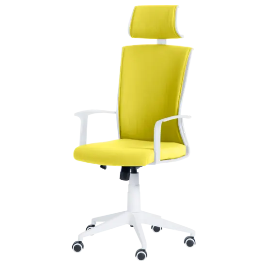 Директорски стол МАЛИК- жълт офис стол