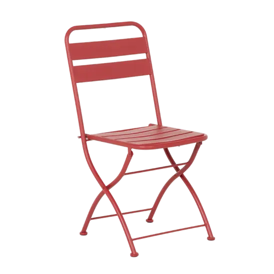 Градински сгъваем стол ЙОЛИ-сниман отпред, червен