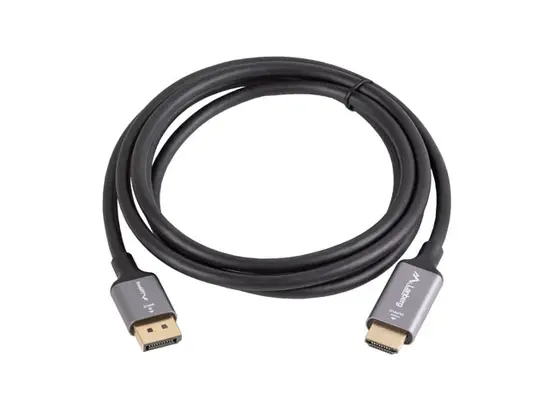 Кабел Lanberg display port (M)  - HDMI(M) cable 1.8m, black