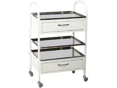 Манипулационна количка MDSM 2 - сива, сглобена, снимана в цял ръст, празна