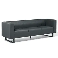 Диван триместен АБАГАР RZA 03 - сив, сниман отпред