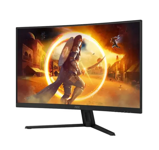 Монитор AOC CQ32G4VE, 31.5" Curved 1500R, Fast VA WLED, 2560x1440@180 Hz, 1ms GtG, 0.5ms MPRT, 300 cd/m2, 3500:1, 80M:1 DCR, Adaptive Sync, Flicker Free, Low Blue Light, Tilt, 2xHDMI, DP