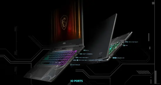 Лаптоп MSI Cyborg 15 B13WEKG, i7-13620H (10C/16T, up to 4.90GHz, 24 MB), GeForce RTX 5050 8GB GDDR7 440 AI TOPS, 15.6" FHD (1920x1080), 144Hz, IPS-Level, 16GB DDR5 5200MHz, 512GB PCIe Gen4x4 SSD, WiFi 6E, BT 5.3, 4 Zone RGB Kbd, NO OS, 55.2Whr, 2.1kg