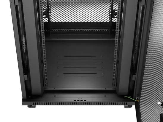 Комуникационен шкаф Lanberg rack cabinet 19' free-standing 37U600X800 (FLAT PACK) with mesh door LCD black