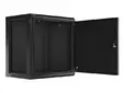 Комуникационен шкаф Lanberg rack cabinet 19' wall-mount 12U600x450 for self-assembly with metal door black (flat pack)