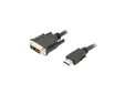 Кабел Lanberg HDMI (M) - DVI-D(M)(18+1) cable 1.8m, single link with gold-plated connectors, black