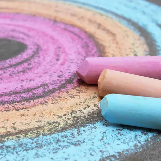 Тебешир цветен Jumbo кръгъл в кофичка