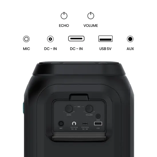 Аудио система Hisense Party speaker 2.0 Ch., 160W, BT, 12h play, Black