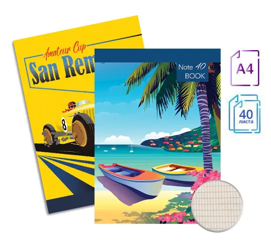 Тетрадка телчета А4 вестник 40 л карирани листа