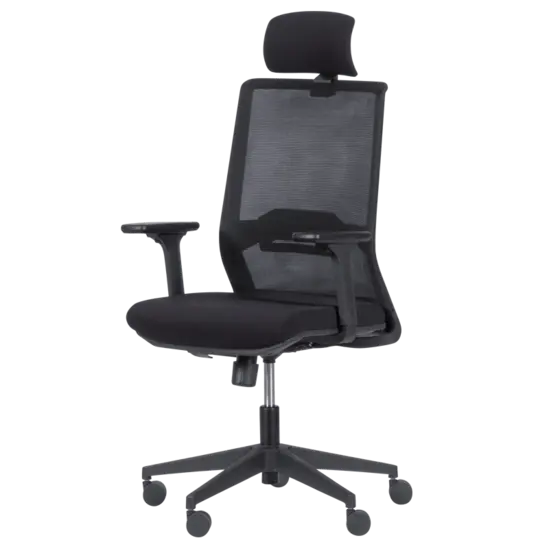 Директорски стол ВАЛТЕР- меш с дамаска