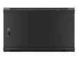 Комуникационен шкаф Lanberg rack cabinet 19' wall-mount 6U600x600 for self-assembly with metal door black (flat pack)