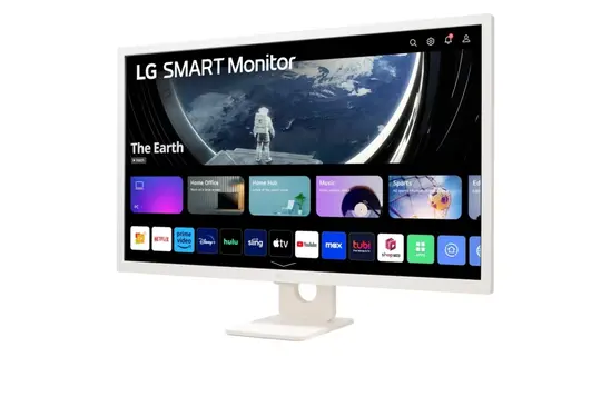 Монитор LG 32SR50F-W, 31.5' IPS Smart webOS23, Anti-Glare, 8ms, 1200:1, 250cdm, sRGB 99%, FHD 1920x1080, HDR 10, HDMI, USB, Wi-Fi Bin, AirPlay 2,  Speacers 5W x 2, Tilt, White