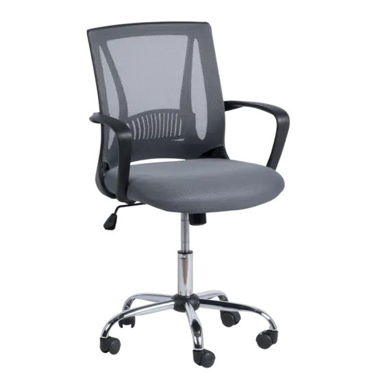 Работен стол ЕМИЛИ- сив цвят, снимка отпред