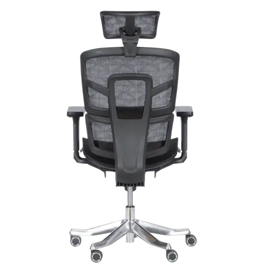 Директорски стол ДИЯН- снимка отзад, черен полипропилен