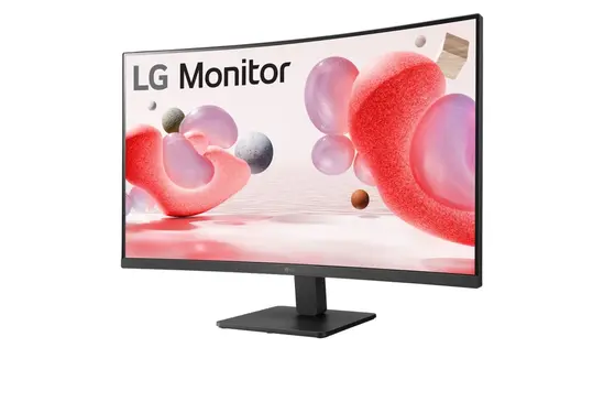 Монитор LG 32MR50C-B, 31.5" VA, Curved Display, 5ms (GtG at Faster), 100Hz, 3000:1,  Dynamic Action Sync, 250 cd/m2, Full HD 1920x1080, sRGB 99%, AMD FreeSync, Flicker Safe, Reader Mode, D-Sub, HDMI, Headphone Out, Tilt, Black