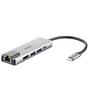 USB хъб D-Link 5-in-1 USB-C Hub with HDMI/Ethernet and Power Delivery