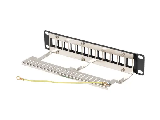 Пач панел Lanberg patch panel blank 12 port 1U 10' ftp for keystone modules black v2