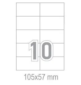 Самозалепващи етикети 105x57 10 бр.