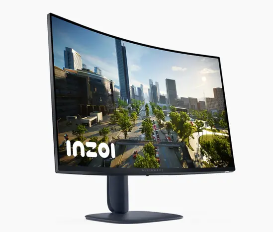 Монитор Dell Alienware AW3225DM, 31.5" Curved WQHD LED AG , VA, 1ms GTG, 3000:1, 400 cd/m2, 2560x1440, 180 Hz, 95% DCI-P3, HDR, VRR, AMD FreeSync, VESA AdaptiveSync, HDMI, DP, USB 5Gbps, PIP, PBP, Height Adjustable, Tilt, Black