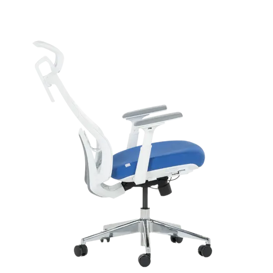 Работен стол НЕРЕЙ- наклон на облегалката, хромирана база