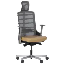 Директорски стол АЛЦЕК-снимка отпред, бежов цвят