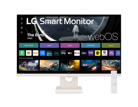 Монитор LG 27U511SA-W, 27' IPS Smart webOS23, 100Hz, 5ms, 1300:1, 250cdm, FHD 1920x1080, ThinQ, sRGB 99%, HDR 10, HDMI, USB, Bluetooth, AirPlay 2, Speacers 5W x 2, Tilt, White