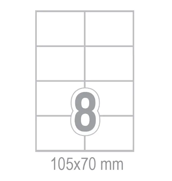 Самозалепващи етикети 105x70 8 бр.
