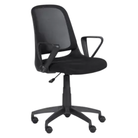 Работен стол ДЕА- снимка отстрани, черен цвят