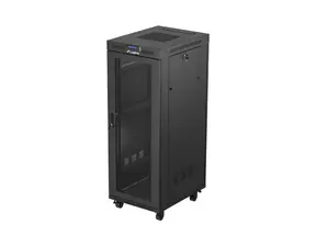 Комуникационен шкаф Lanberg rack cabinet 19' free-standing 32U600X800 (FLAT PACK) with mesh door LCD black