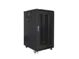 Комуникационен шкаф Lanberg rack cabinet 19' free-standing 22U600x800 (flat pack) with mesh door black