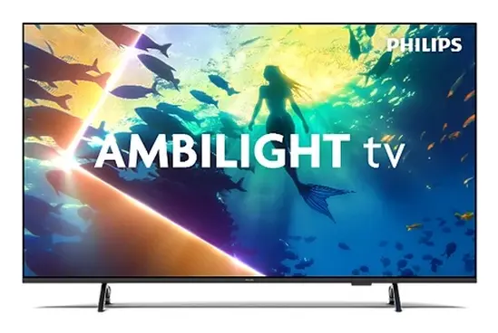 Телевизор Philips 55PUS801012, 55" 4K UHD LED, 3840x2160p, 60Hz, DVB-TT2T2-HDCSS2, 60Hz, Ambilight 3, Pixel Precise UHD, HDR+, Titan OS, Dolby Atmos & DTS:X, 3*HDMI, 2*USB, VRR, 802.11ac, BT 5.2, 20W RMS, Black