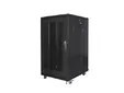 Комуникационен шкаф Lanberg rack cabinet 19' free-standing 22U600x800 (flat pack) with mesh door black