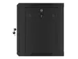 Комуникационен шкаф Lanberg rack cabinet 19' wall-mount 9U600x450 for self-assembly with metal door  black (flat pack)