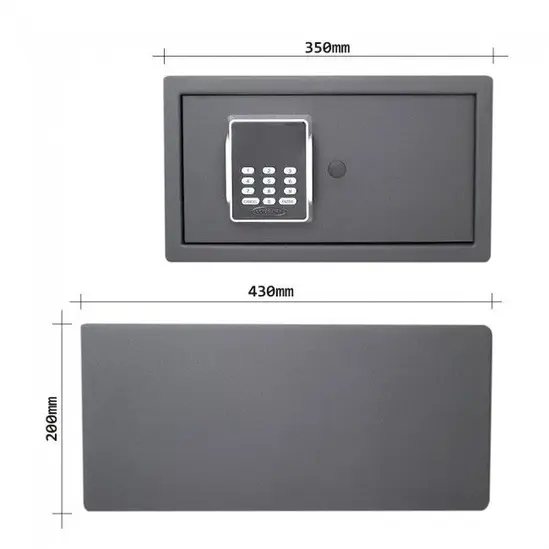 Метален сейф UNS NPT L- снимка с размерите